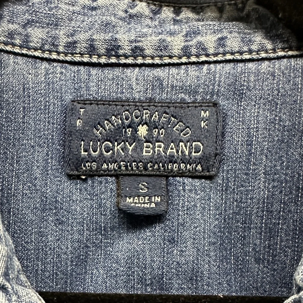 Lucky Brand Blue Denim Button Down Shirt - Picture 2 of 4